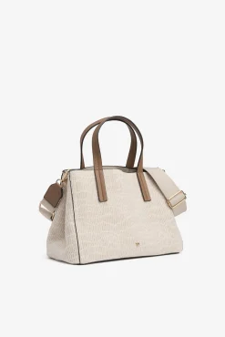 Bolso city 3 compartimentos texturizado