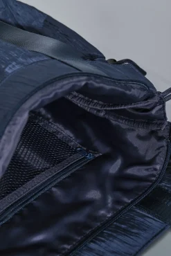 Bolso tote nylon azul satinado