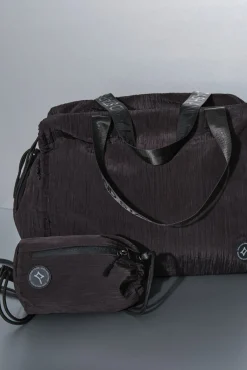 Bolso viaje nylon negro satinado