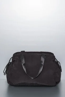 Bolso viaje nylon negro satinado