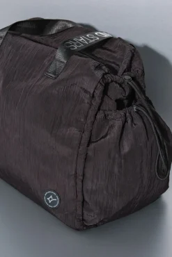 Bolso viaje nylon negro satinado