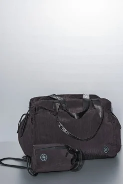 Bolso viaje nylon negro satinado