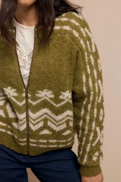 Bomber punto jacquard