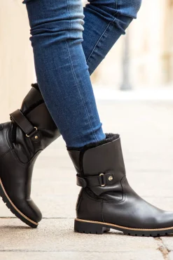 Botas de piel con forro interior de pelo caliente