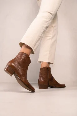 Botines cowboy de piel Calíope Vintage