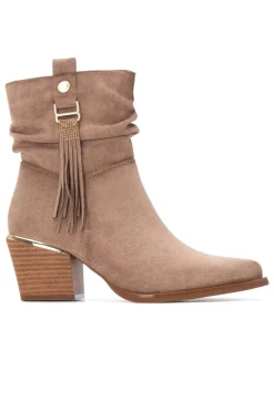 Botín cowboy flecos