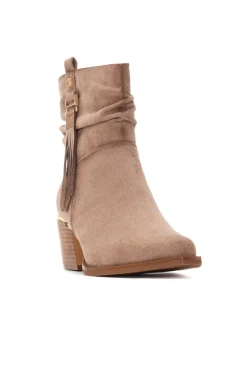 Botín cowboy flecos