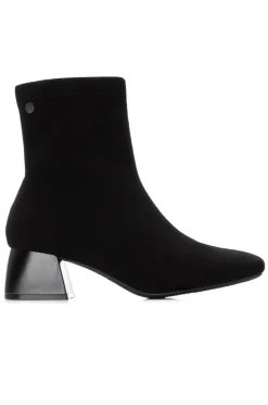 Botín de tacón antelina