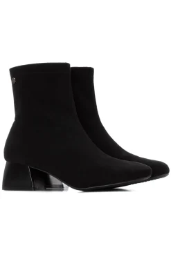 Botín de tacón antelina