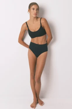 Braga alta algodón negro