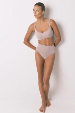 Braga alta algodón nude