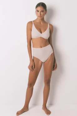 Braga alta algodón rosa