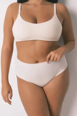 Braga alta algodón rosa