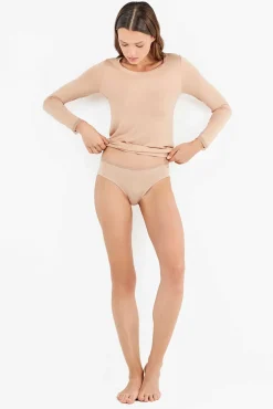 Braga básica midi con galón de encaje