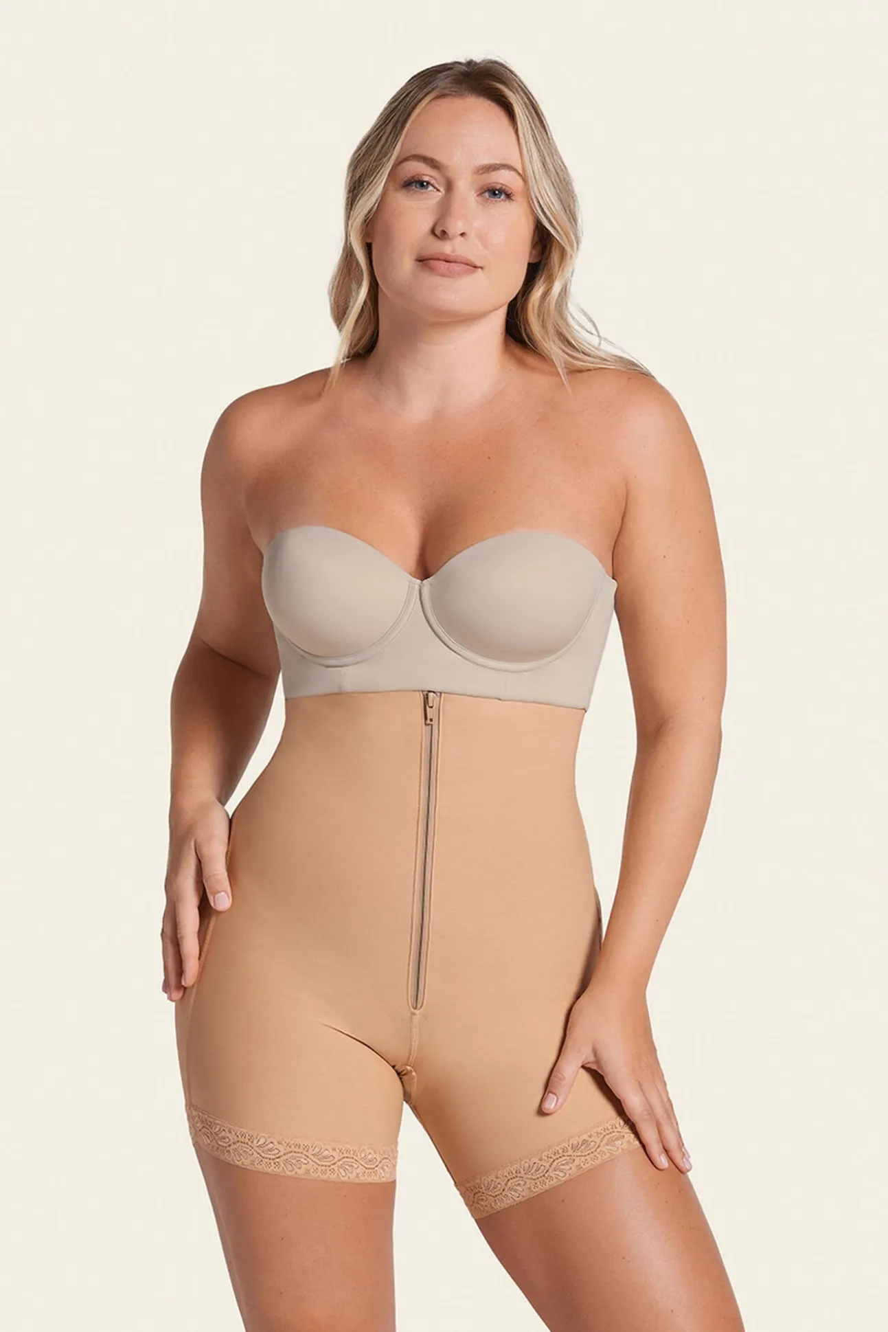 Braga faja tipo short de control fuerte levanta glúteos