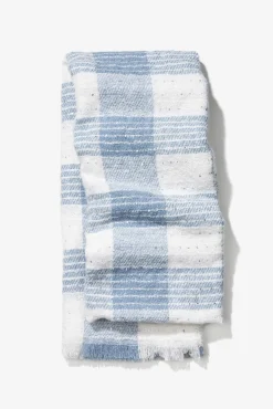 Bufanda a cuadros azul