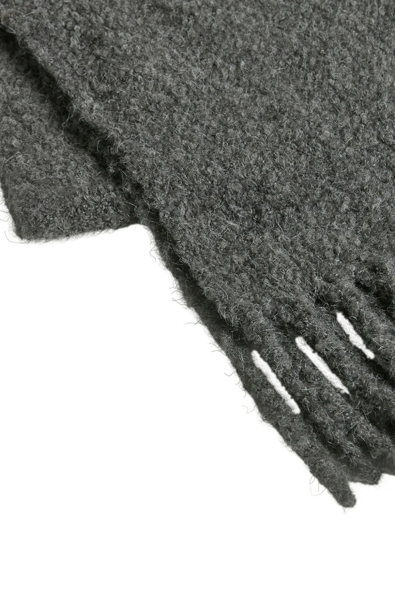 Bufanda de lana con flecos