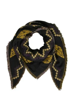 Bufanda triangular con motivos étnicos