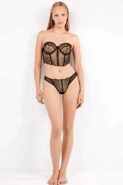 Bustier desmontable encaje bordado