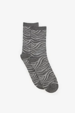 Calcetin largo cebra