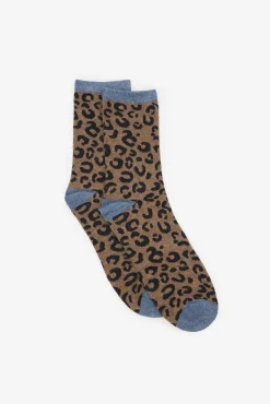 Calcetin largo leopardo
