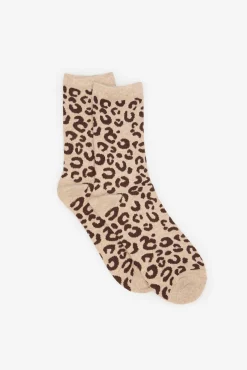 Calcetin largo leopardo