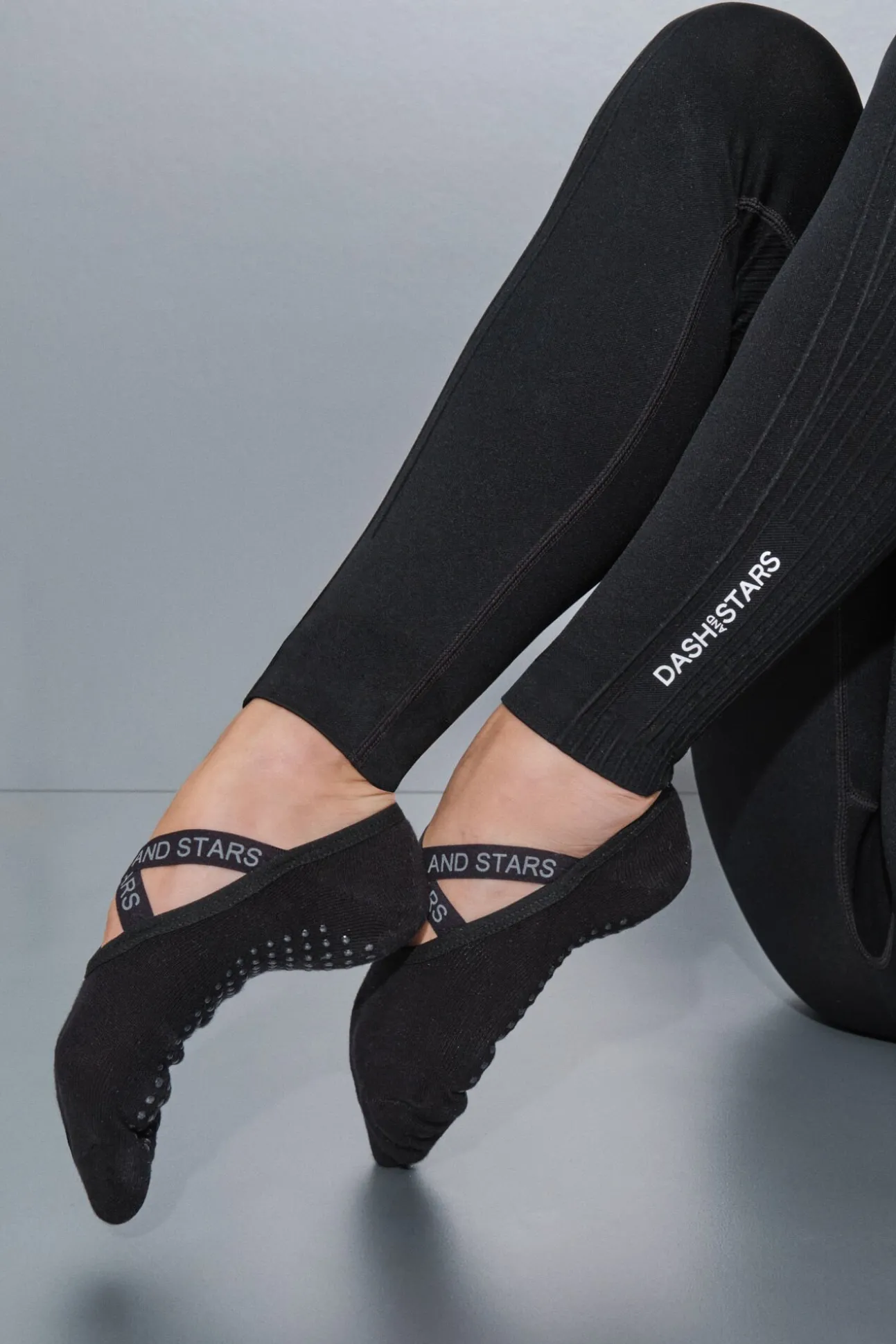 Calcetines algodón zapatilla ballet negra