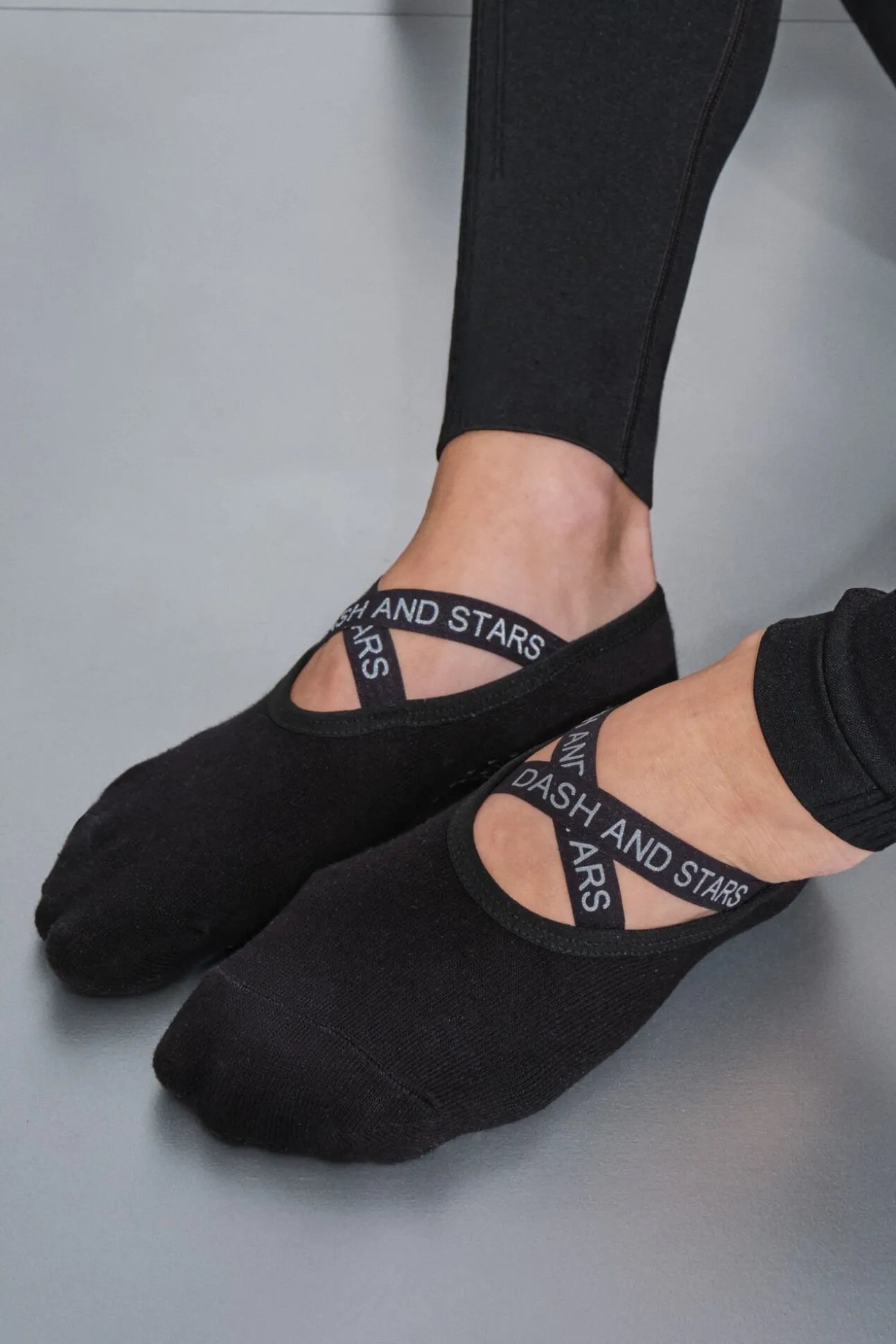 Calcetines algodón zapatilla ballet negra