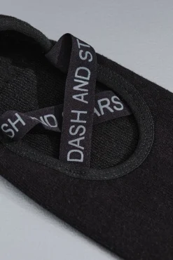 Calcetines algodón zapatilla ballet negra