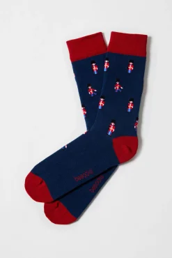 Calcetines altos de algodón orgánico con motivos de guardias british