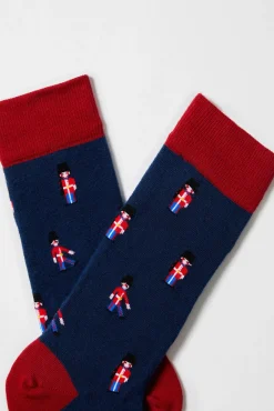 Calcetines altos de algodón orgánico con motivos de guardias british