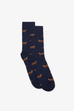 Calcetín dibujo zorro