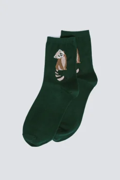 Calcetín largo mapache