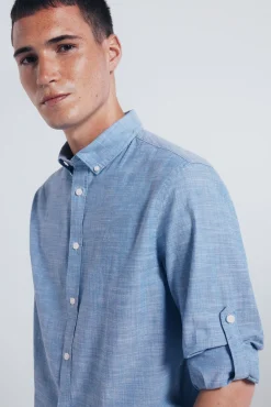 Camisa algodón slub