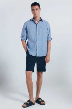 Camisa algodón slub