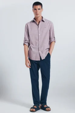 Camisa algodón slub