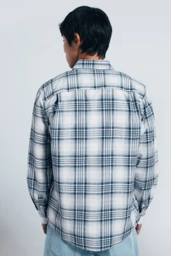 Camisa algodón slub cuadros