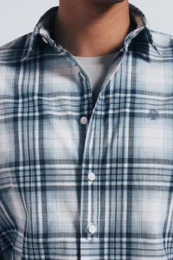 Camisa algodón slub cuadros