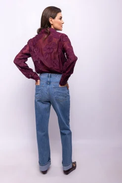 Camisa bordada flores