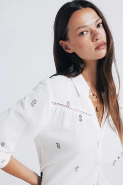 Camisa bordados lace