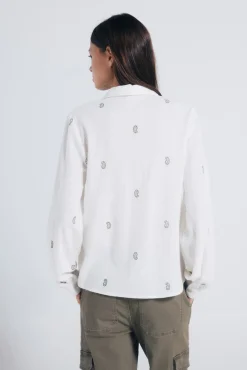 Camisa bordados lace