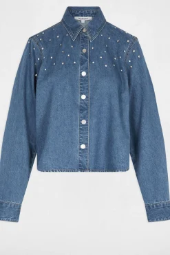 Camisa corta con cabujones