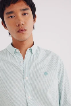 Camisa cotton slub rayas