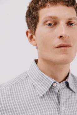 Camisa cuadros algodón tencel