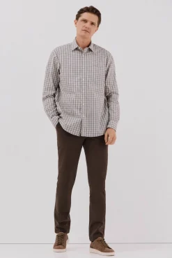 Camisa cuadros popelín