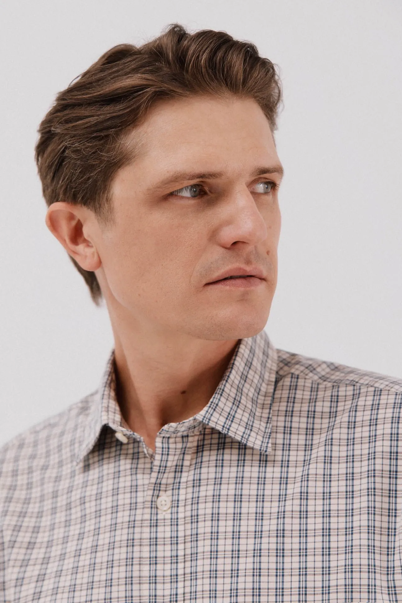 Camisa cuadros popelín