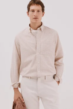 Camisa cuadros popelín