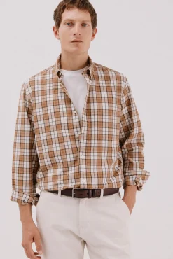 Camisa cuadros popelín