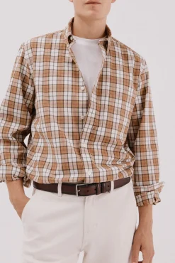 Camisa cuadros popelín