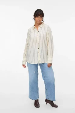 Camisa de algodón de manga larga talla grande